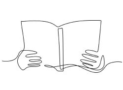 Hands holding a finished book